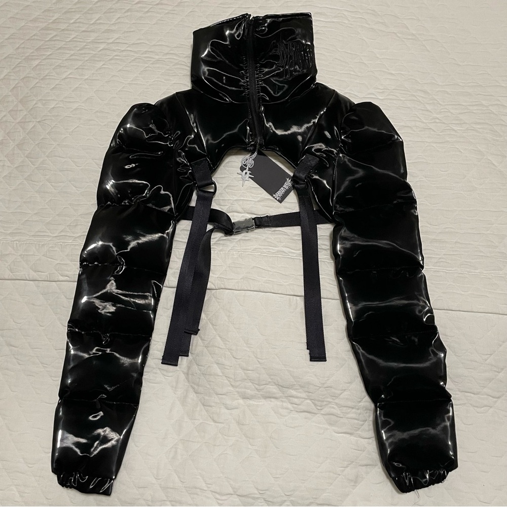 NWT dolls kill cropped jacket (Darker Wavs) - sz XS